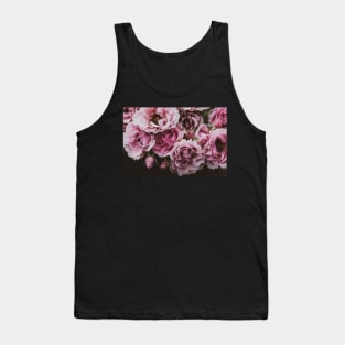 Vintage Pink Garden Roses Tank Top